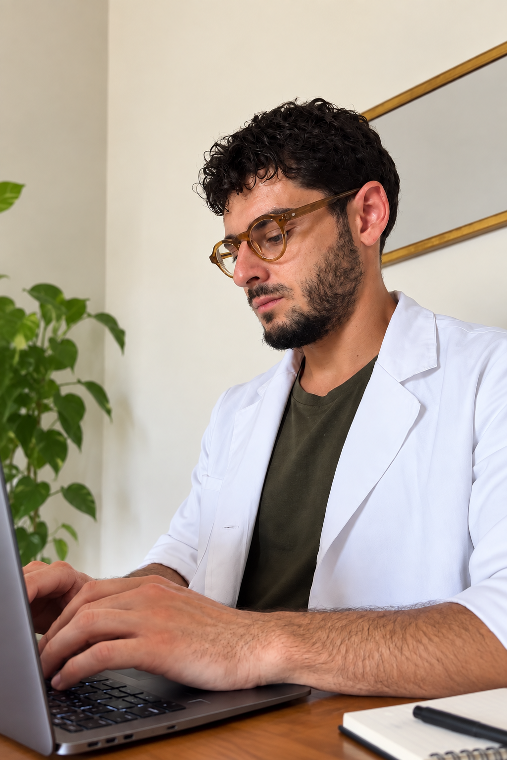 Il Dott. Riccardo Brigliadori al lavoro